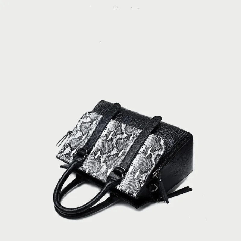 

2021 Fashionable Crocodile Pattern Women Shoulder Messenger Bags High Quality Real Leather Handbags Larger Capacity Satchels Sac