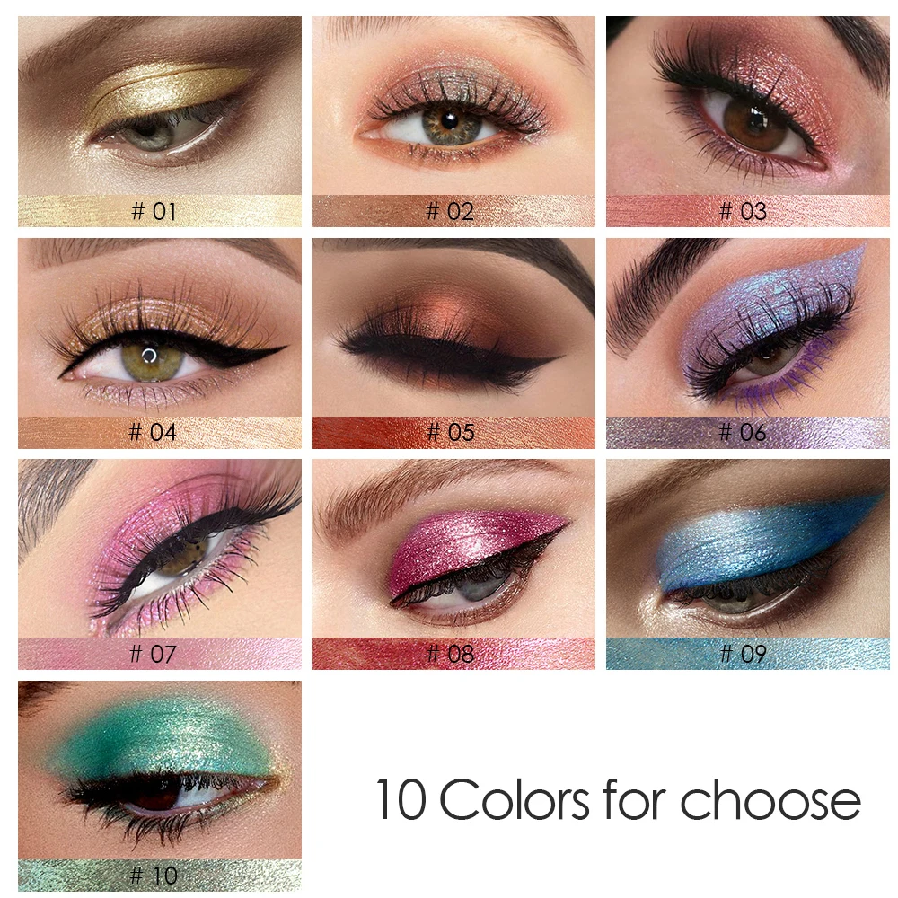 Новинка 10 цветов блестящая Алмазная жидкость для снятия макияжа глаз Хамелеон