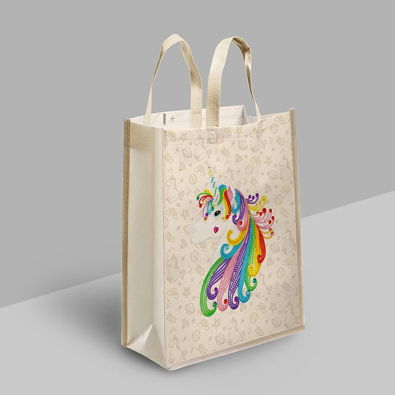 

Новинка, хлопковая Холщовая Сумка-тоут «сделай сам» с алмазной живописью, многоразовая продуктовая сумка, прочная сумка стразы, сумка-тоут с алмазным рисунком