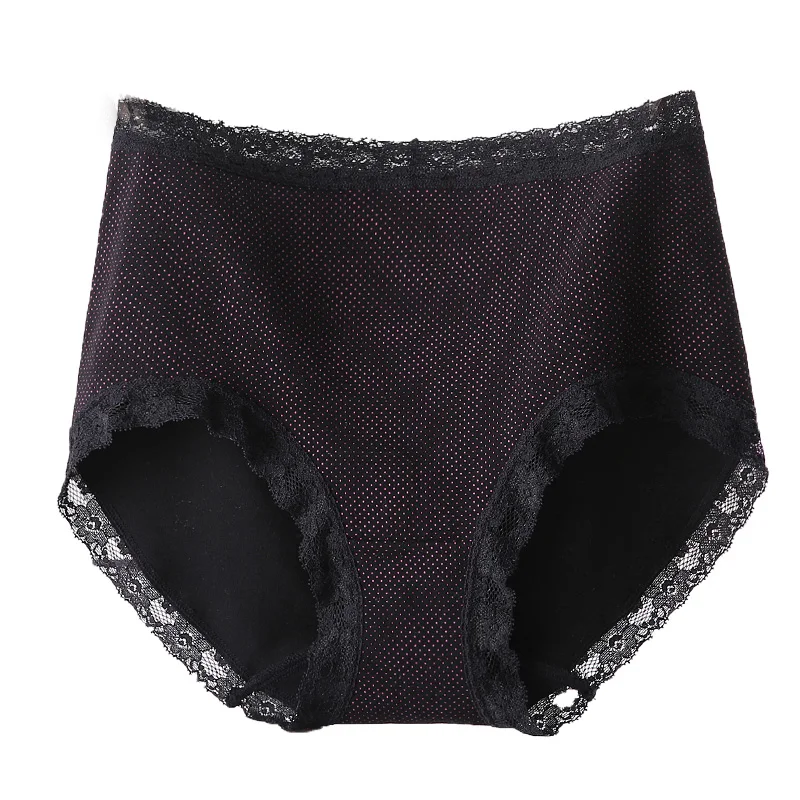 Трусики с высокой талией женские хлопковые трусы сексуальные кружевные милые