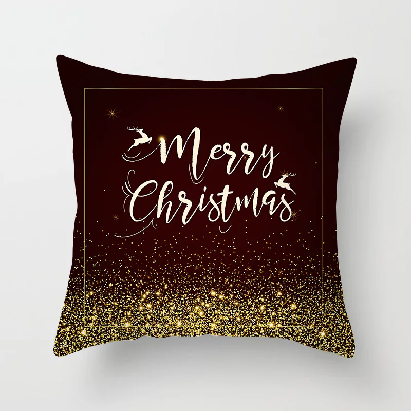 

Home Christmas Peach Skin Hug Pillowcase Christmas Sofa Hug Pillowcase Custom Cushion Cover