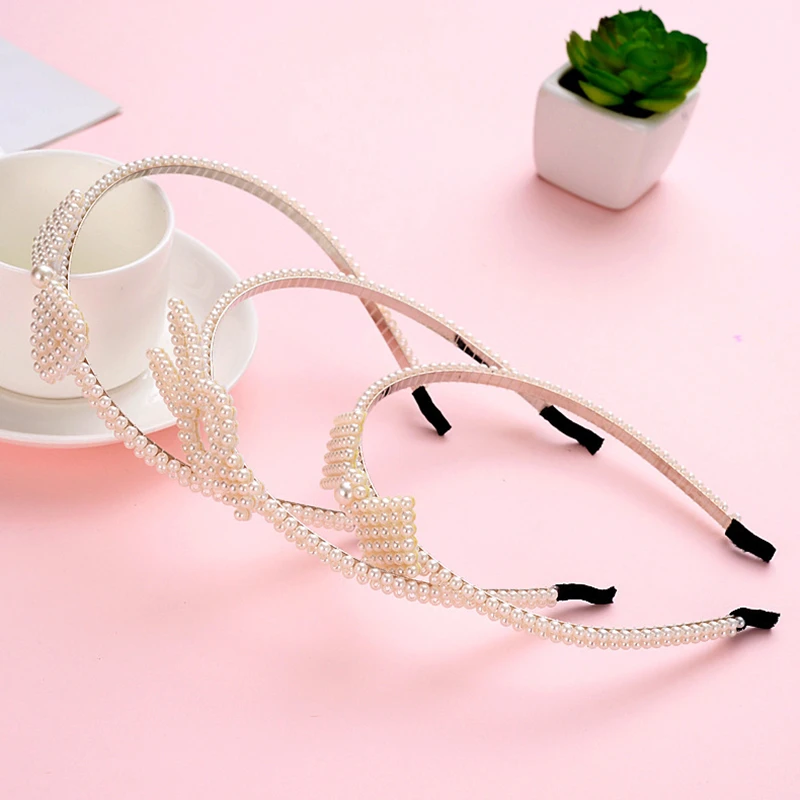 Трендовая Роскошная повязка на голову с искусственным жемчугом для женщин