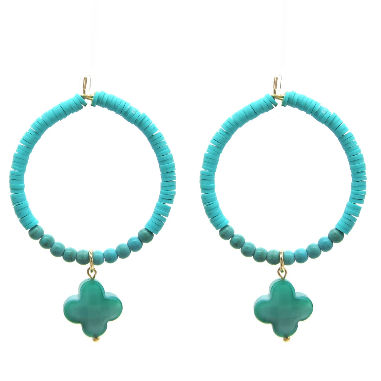 

Pendientes Four Leaf Clover Pendant Crystal Earrings Polymer Clay Earring Drop Trend Women Earrings Bohemian Jewelry Dangle Ear