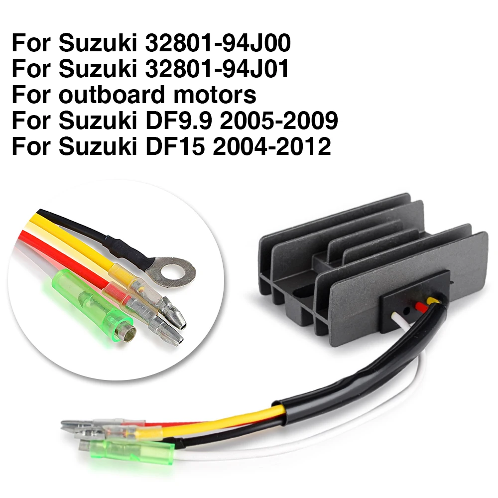

Outboard Motors Voltage Regulator Rectifier For Suzuki DF9.9 2005-2009 DF15 2004-2012 Current Rectifier 32801-94J00 32801-94J01