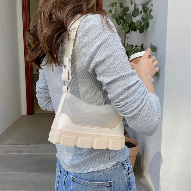 

Coolcept Minority Shoulder Bag For Fashion Women Designer Street New Women Cross Body Bag Female Transparent Armpit