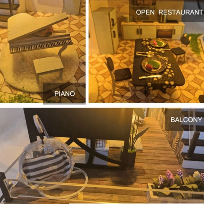 Кукольный домик сделай сам деревянный миниатюрный комплект мебели 3-этажный