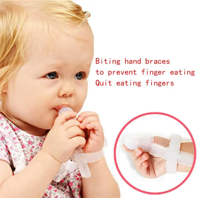 

Baby Teethers Anti-eating Hand Finger Cots Children Finger Biting Habit Braces Silicone Teether All Silicone Finger Teether Care
