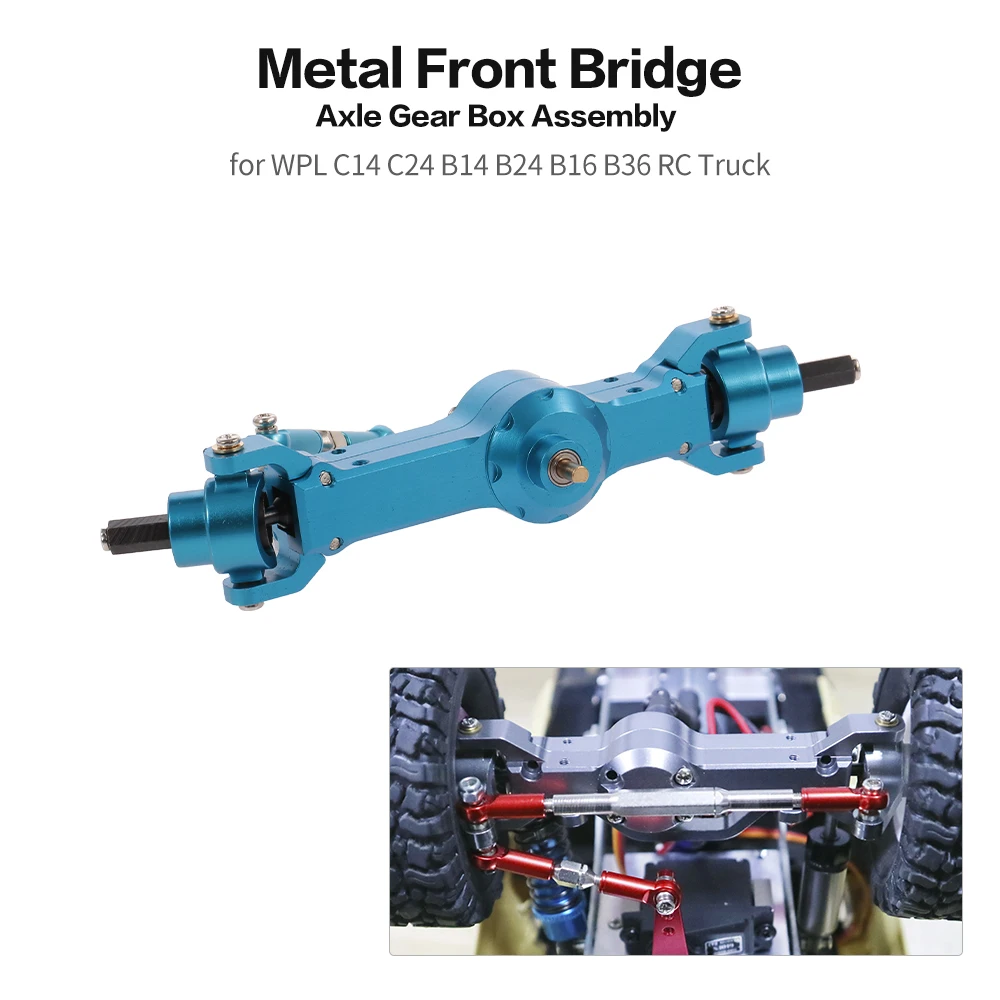 Передняя мостовая ось металлическая коробка передач в сборе для WPL C14 C24 B14 B24 B16 B36 RC