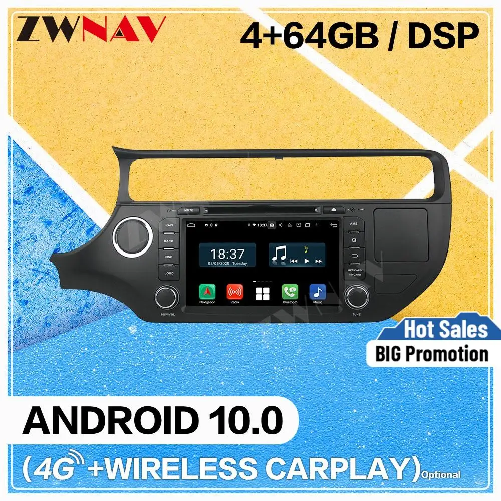 

Автомобильное радио, стерео, 128G Carplay, Android 10.0 автомобильный dvd-плеер с экраном, для KIA K3, RIO 2015, 2016, 2017, 2018, 2019, BT, GPS