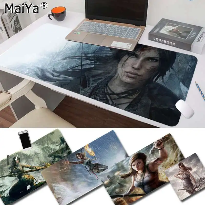 Прочный резиновый коврик для мыши Maiya модный персонализированный с ларой Крофт