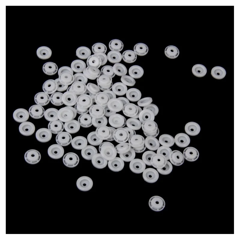 

100pcs Resin Press Brooch Pallets Clasp T5 12mm White