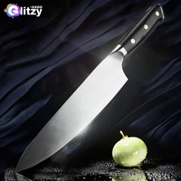 kitchen knife 8 inch chef knif 7cr17 440c high carbon stainless steel german g10 handle santoku meat cleaver knife cooking tool