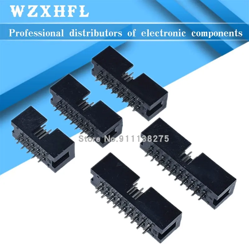 Разъем JTAG 10 шт. шаг 2 54 мм DC3 сквозное отверстие 6 8 12 14 16 20 26 30 34 40 50 контактов прямой