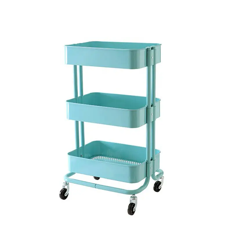 

Three Floor Movable Living Room Kitchen For Racks, Baby Products Trolley.