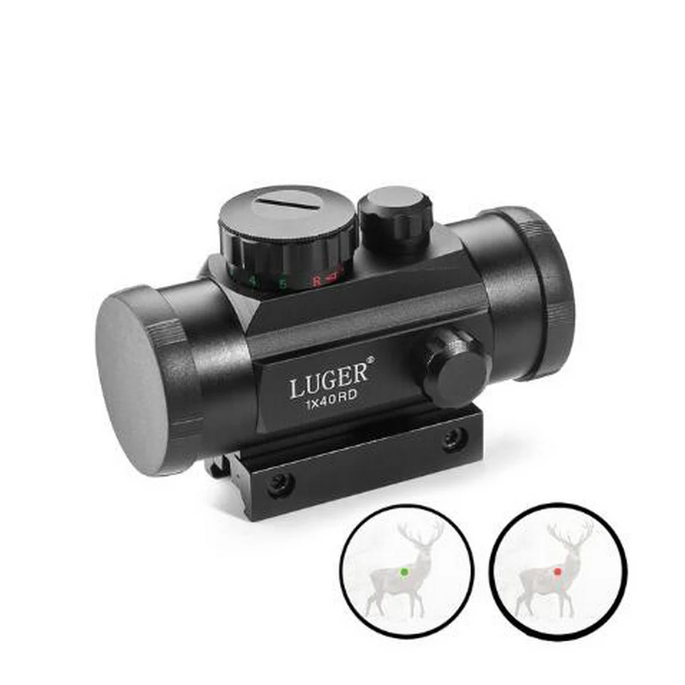 

Tactical Hunting Red Dot 1X40RD Optical Sight Crosshair Rifle Scope 11mm 20mm Mount Riflescope Aim Point Hunting Accessories