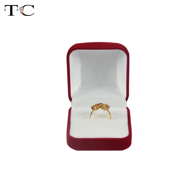 Обручение бархатное кольцо коробка ювелирных изделий дисплей серьги чехол для