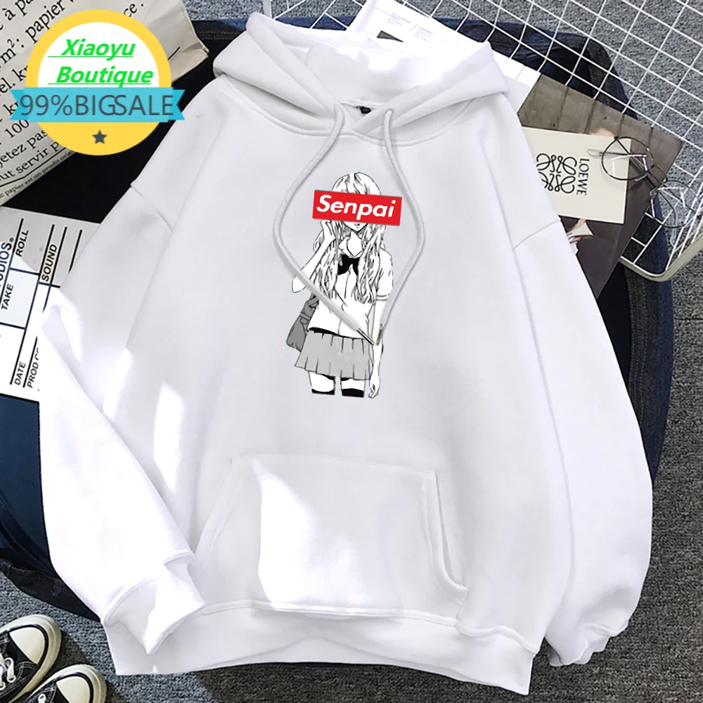 

Japan Anime Girl Senpai Cartoons Clothing Men Funny Casual Hoodies Harajuku Loose Hoody Fleece Autumn 2020 New Sweatshirt Mens