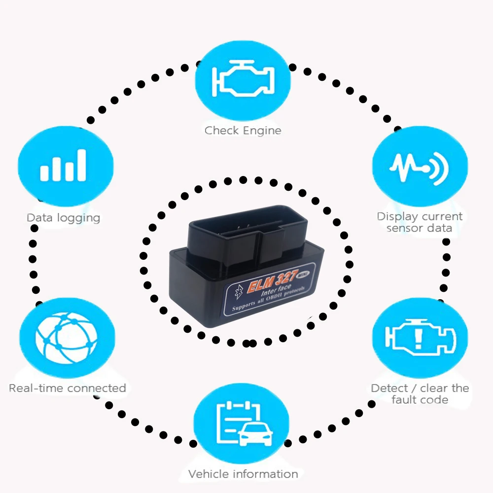 Мощность OBDII сканер считыватель кодов Bluetooth ELM327 V2.1 PIC18F25K80 Авто OBD 2 для Skoda Octavia 2 3 A2 A5 A7/Fabia/Rapid