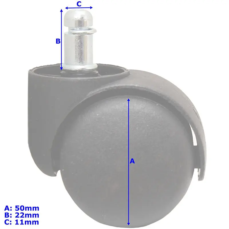 50 мм роликовые колеса для офисных стульев набор из 5 черный|Коробки и ящики