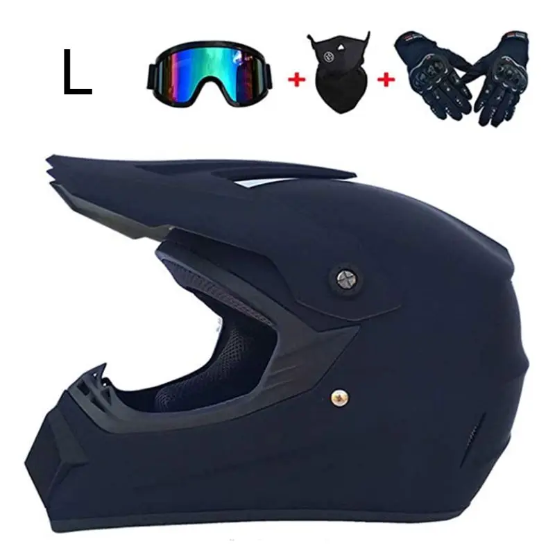 

Fashion Unisex Motorcycle Helmet Mountain Bike Scooter ATV Downhill Off-Road Full Helmet Goggles Face Cover and Gloves