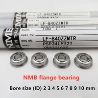 20pcs original japan nmb flange bearing bore size id 2 3 4 5 6 7 8 9 10 mm minebea high speed miniature flanged bearings