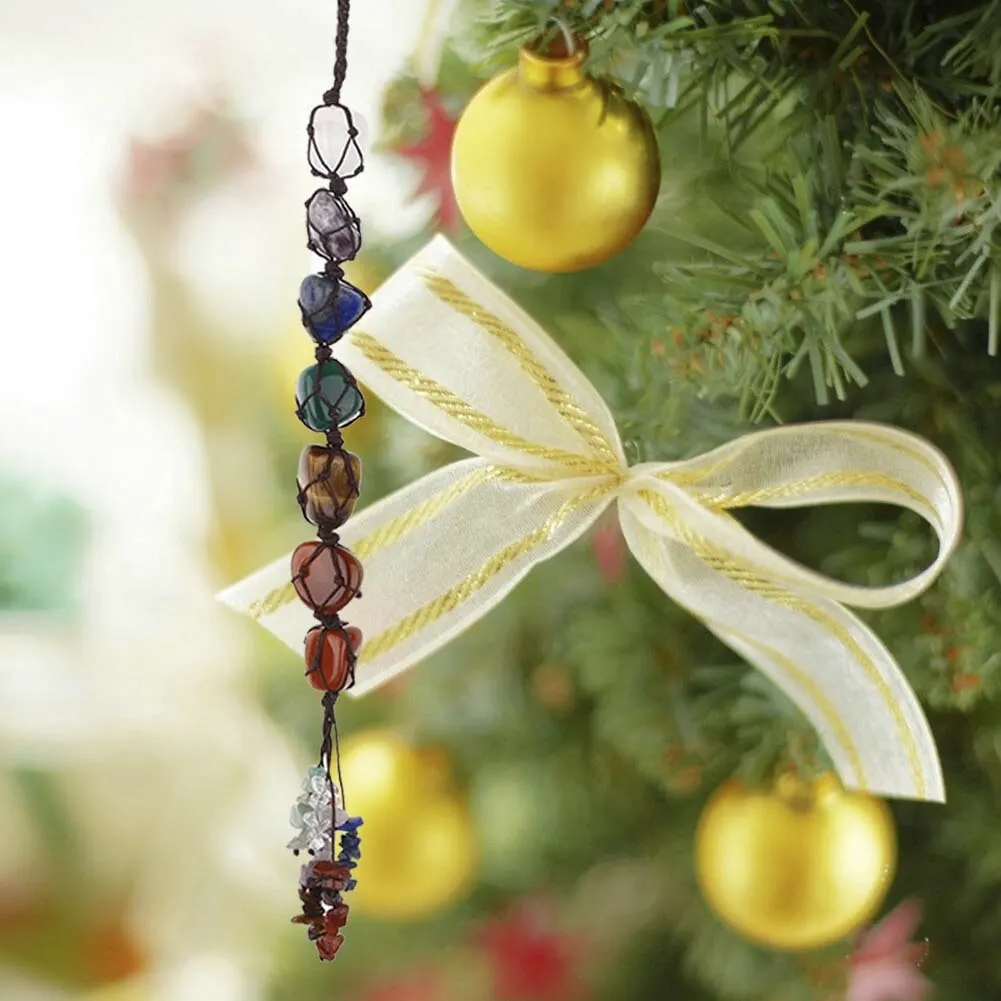 Драгоценный камень бахрома в виде чакры подвесная защита украшение для