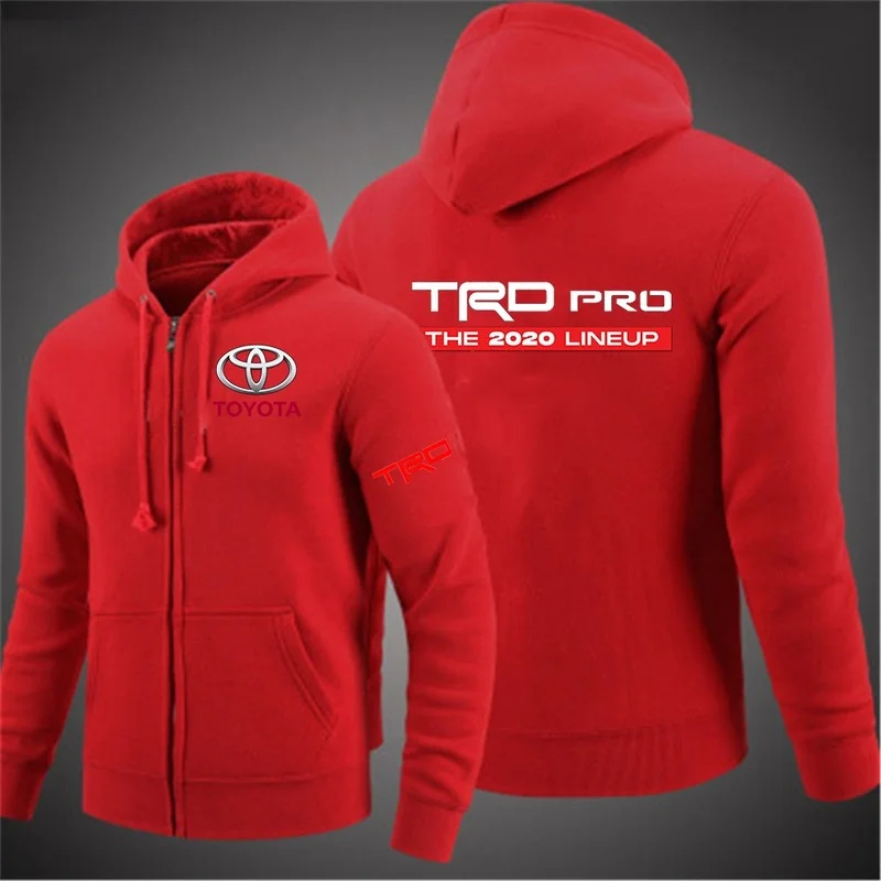 

NEW Toyota Hoodies Print Jackets Car Logo Men Harajuku Sweatshirts Man's Cotton Hip Hop Customize High Street Zipper Coats Tops