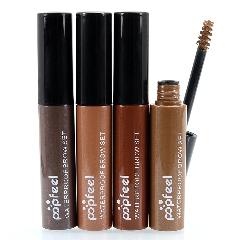 

4 Colors Waterproof Eyebrow Dye Gel Natural Lasting Dye Tattoo Pen Soft Brush Quick-drying Non-smudge Moisturizing Mascara