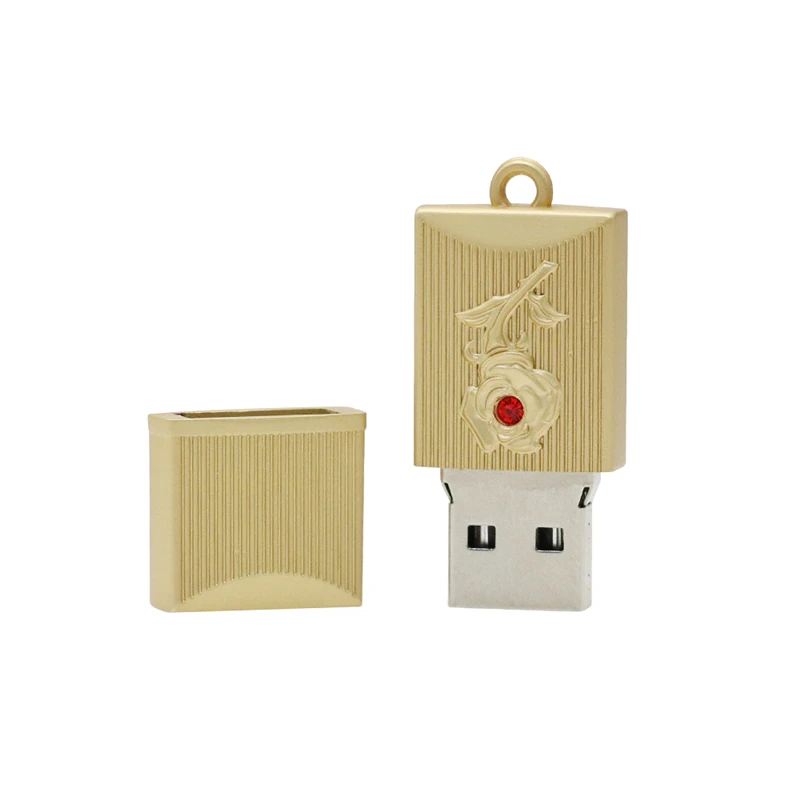Usb U диск прямоугольной формы с металлическим кольцом для ключей 4 ГБ 8 16 32 64 128 256