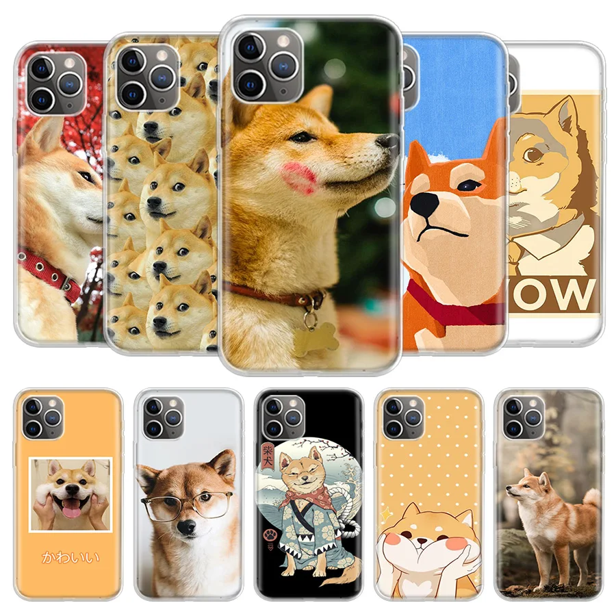 

Japanese Shiba Inu Cute Smile Cover Phone Case For iPhone 13 12 11 Pro 7 6 X 8 6S Plus XS MAX + XR Mini SE 5S Coque Shell Capa