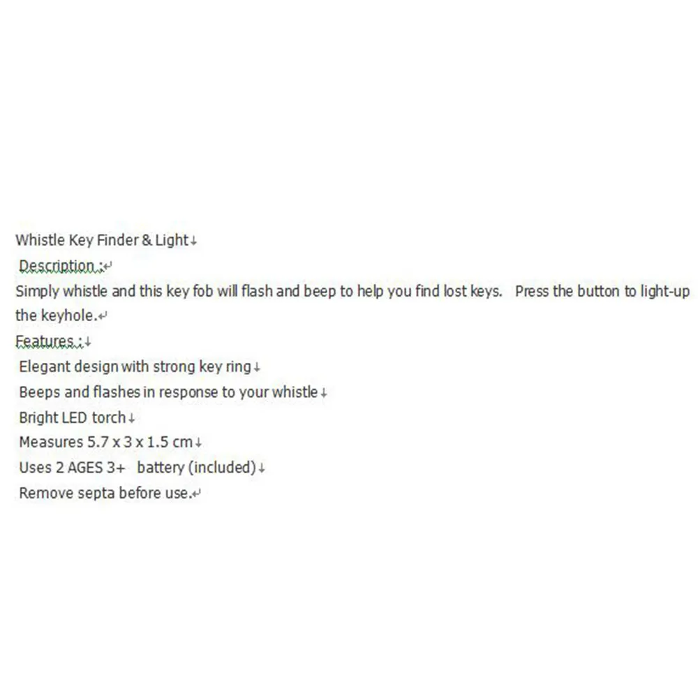 Беспроводной свисток брелок для ключей женщин и мужчин противоугонное