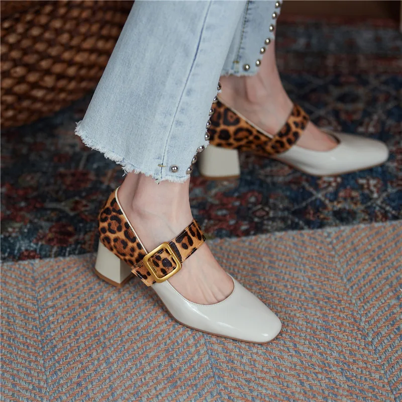 

MORAZORA New Genuine Leather Shoes Women Fashion Mary Jane Ladies Single Shoes Spring Summer High Heels Women For Woman