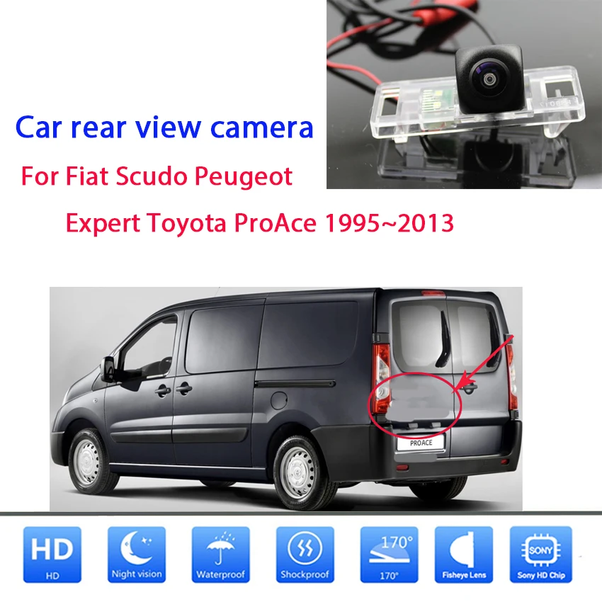 

Camera For Fiat Scudo Peugeot Expert Toyota ProAce 1995~2013 CCD Full HD Night Vision Backup license plate camera