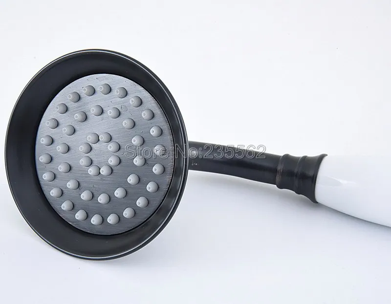

Black Oil Rubbed Brass Telephone Style Ceramics Bathroom Shower Head Water Saving Hand Held Shower Head Spray Lhh064