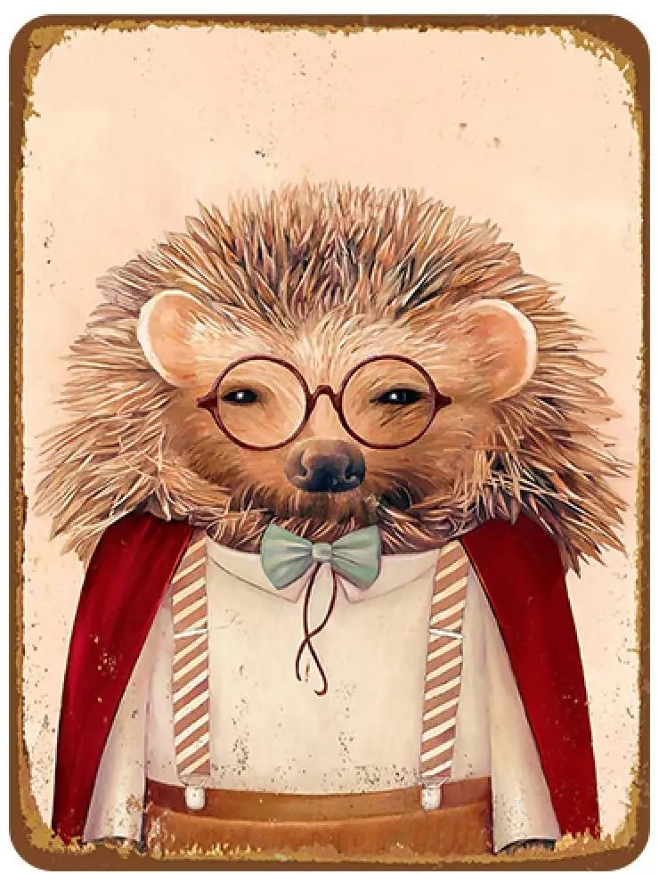 

Cartoon Animal Metal Tin Sign Metal Poster Signs Vintage Decor Home Bar Zoo Shabby Chic Iron Painting 30x20cm