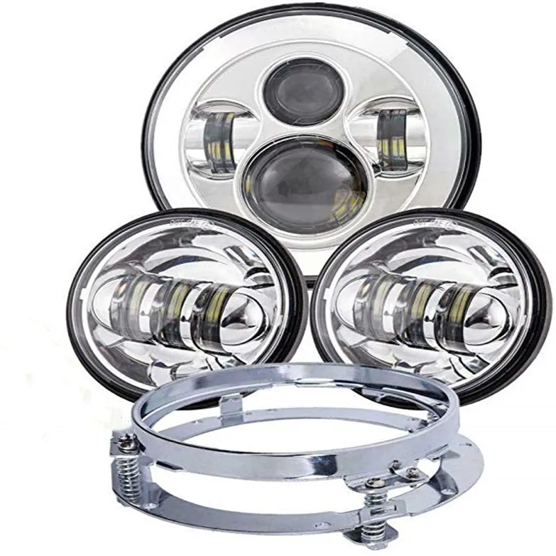 7 &quotХромированный Светодиодный светильник для проектора 4 5&quot противотуманный