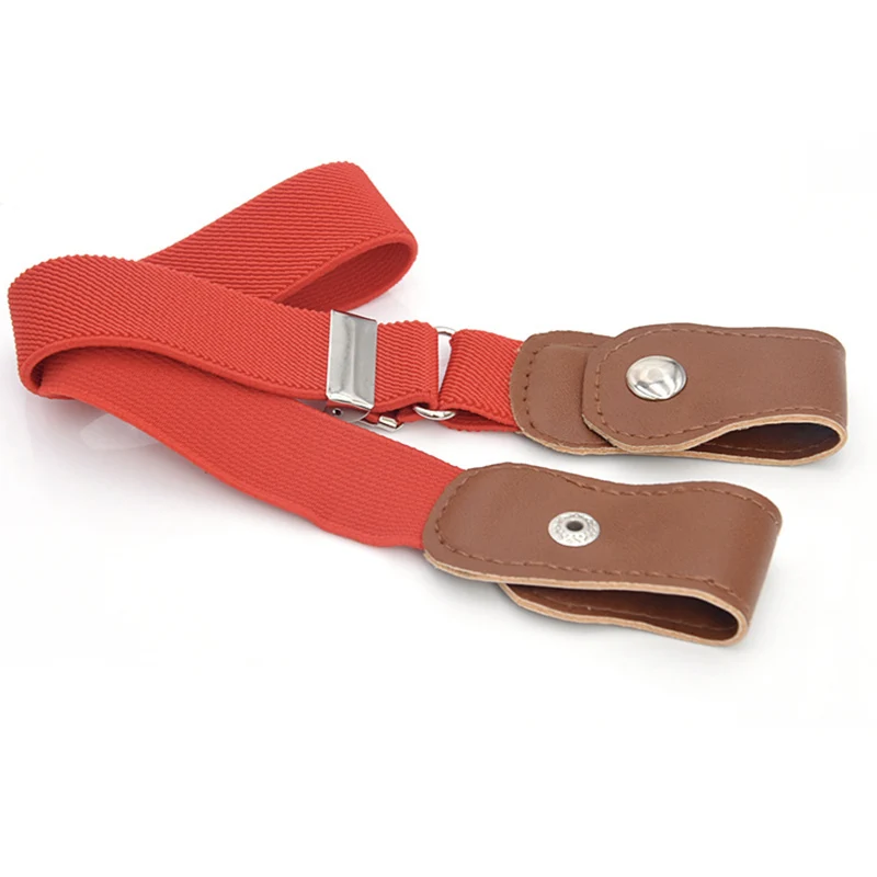 red belt Детские ремни для девочек и мальчиков; эластичный пояс без пряжки; riem zonder gesp vrije; эластичный пояс; модная одежда; ceinture enfant - Цвет: red belt