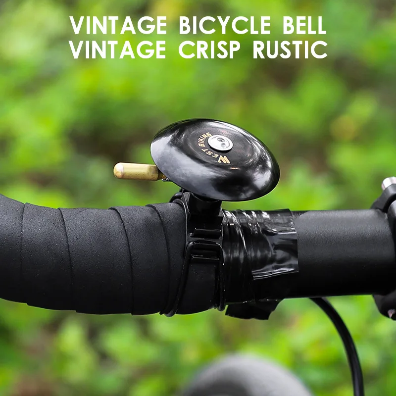 

WEST BIKING Bicycle Bell Mountain Road Dead Speeding Retro Bell Horn Riding Parts Copper Bell Nylon Base Bicycle Accessories New