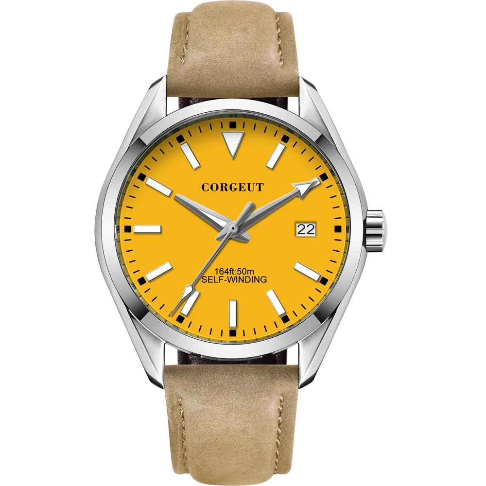 Мужские часы с синим циферблатом и автоматической датой 41 мм | Наручные