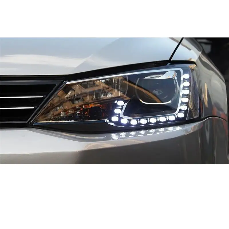 Автомобильные ходовые части Neblineros Para автомобильные Drl светодиодные фары автомобильные фары в сборе 12 13 14 15 16 17 для Volkswagen Sagitar