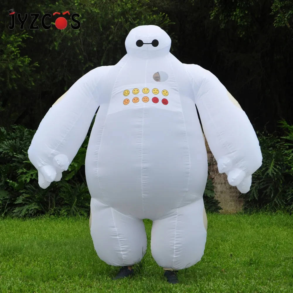 

JYZCOS Purim Halloween Inflatable Costume Party Cosplay Costume Men Women Adult Snowman Bay White Max Mascot Blowup Fancy Dress