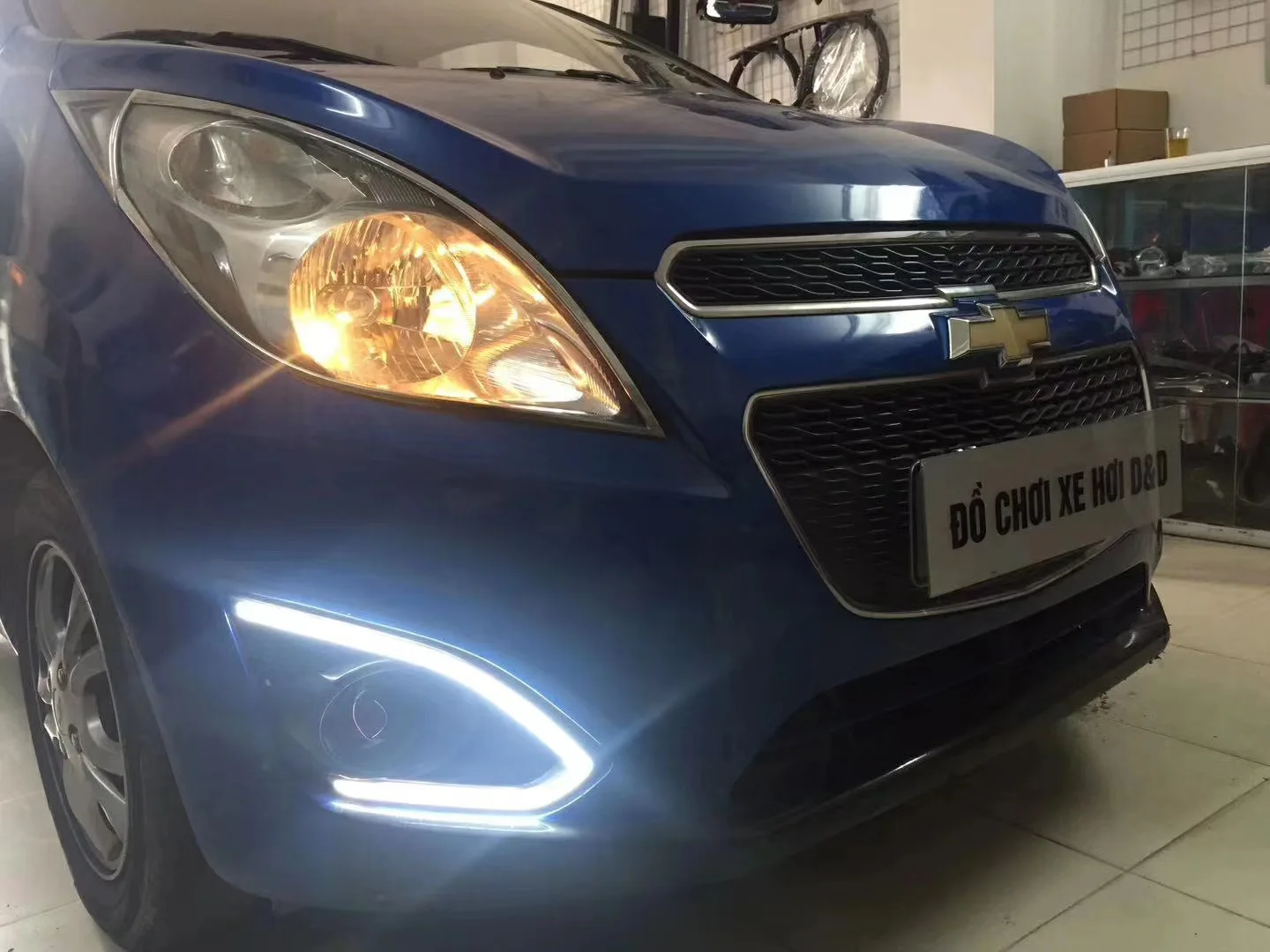 Дневные ходовые огни 2 шт. для Chevrolet Spark 2013-2015 водонепроницаемые Автомобильные
