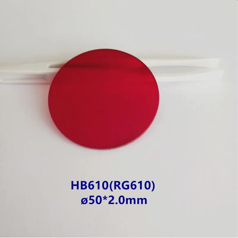 50*2 0 мм 610nm фильтр Longpass красное Оптическое стекло HB610 RG610|Оптические фильтры| |