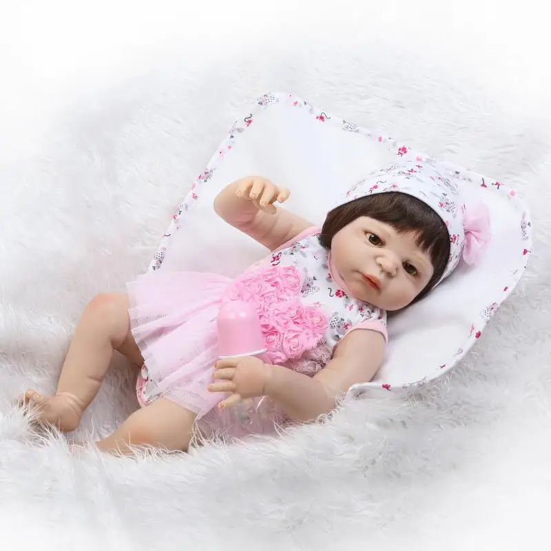 Все Силиконовые куклы ребенок 56 см 20 дюймов NPK кукла Bebe Reborn девочка Реалистичная