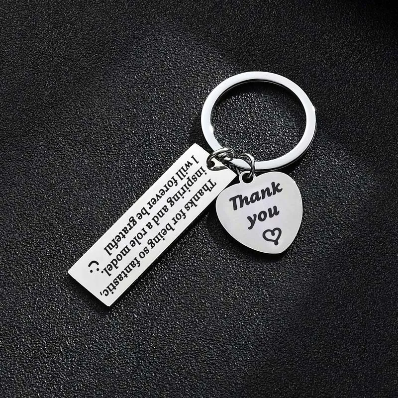 Colleague Friends Jewelry Gifts Thanks For Being So Fantastic Inspiring Keyrings Stainless Steel Thank you Love Heart Keychains