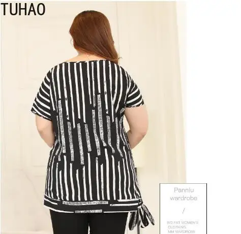 TUHAO летние рубашки женские блузки 4XL 6XL 8XL 10XL размера плюс для женщин топ