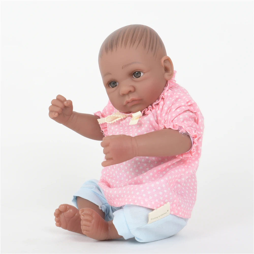 10 "Прекрасная кукла Reborn Preemie Bebe 25 см полностью силиконовая для новорожденных