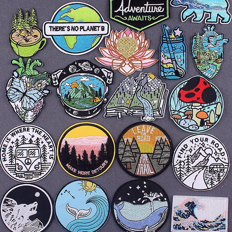 Нашивки для одежды с вышивкой на природе | Дом и сад