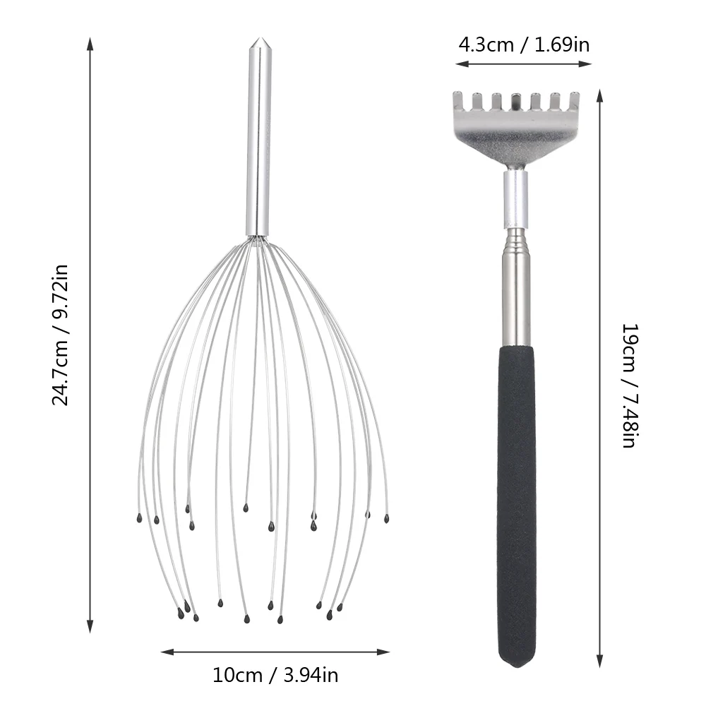 Массажер для головы массажный инструмент телескопическая чесалка спины