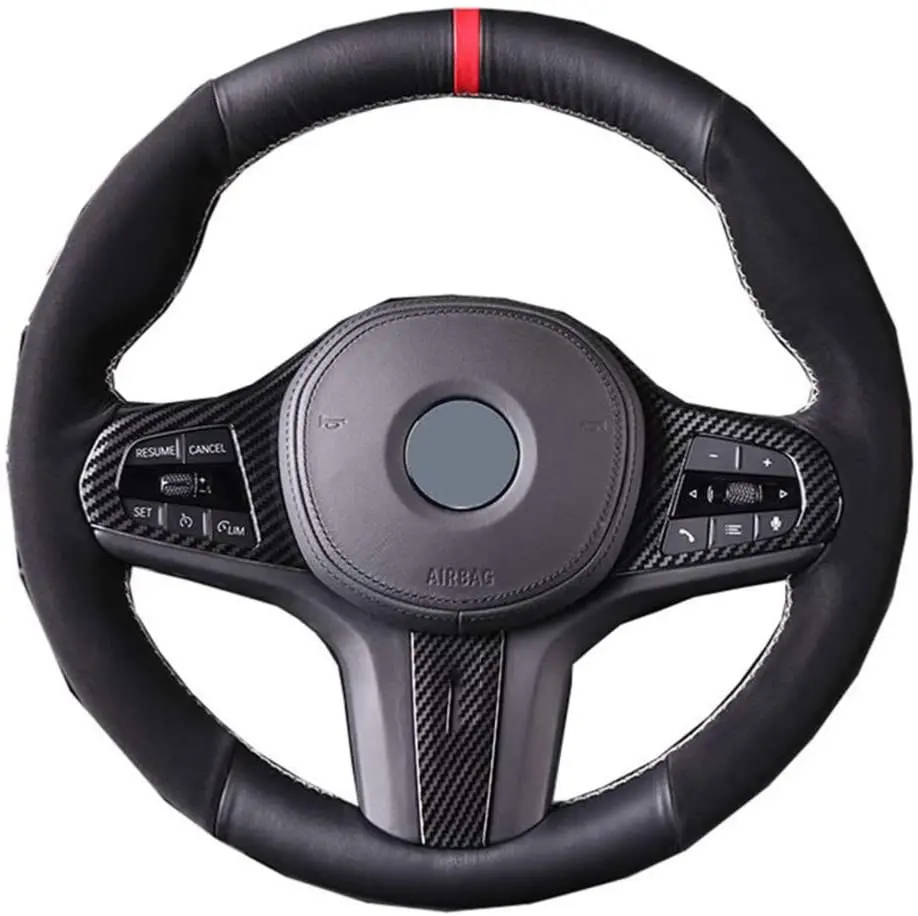 

DIY Steering Wheel Cover Leather Hand-Stitched Car Steering Wheel Cover,for BMW 3 Series 202